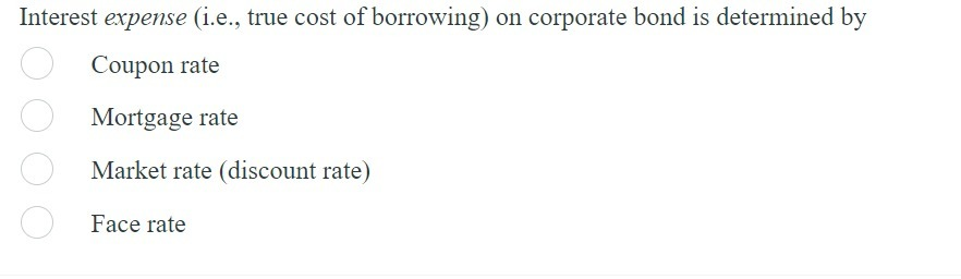 Interest expense (i.e., true cost of borrowing)