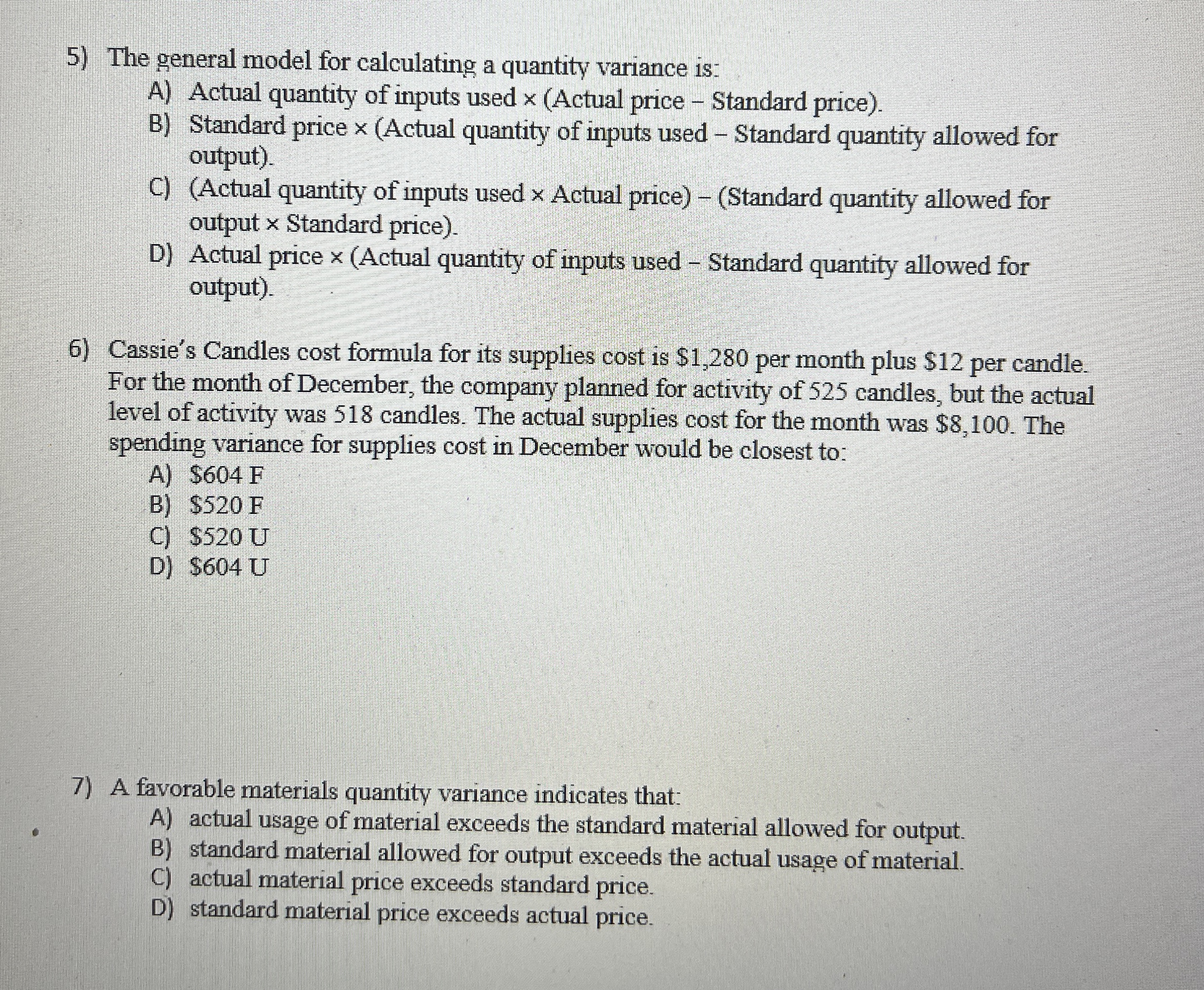The general model for calculating a quantity
