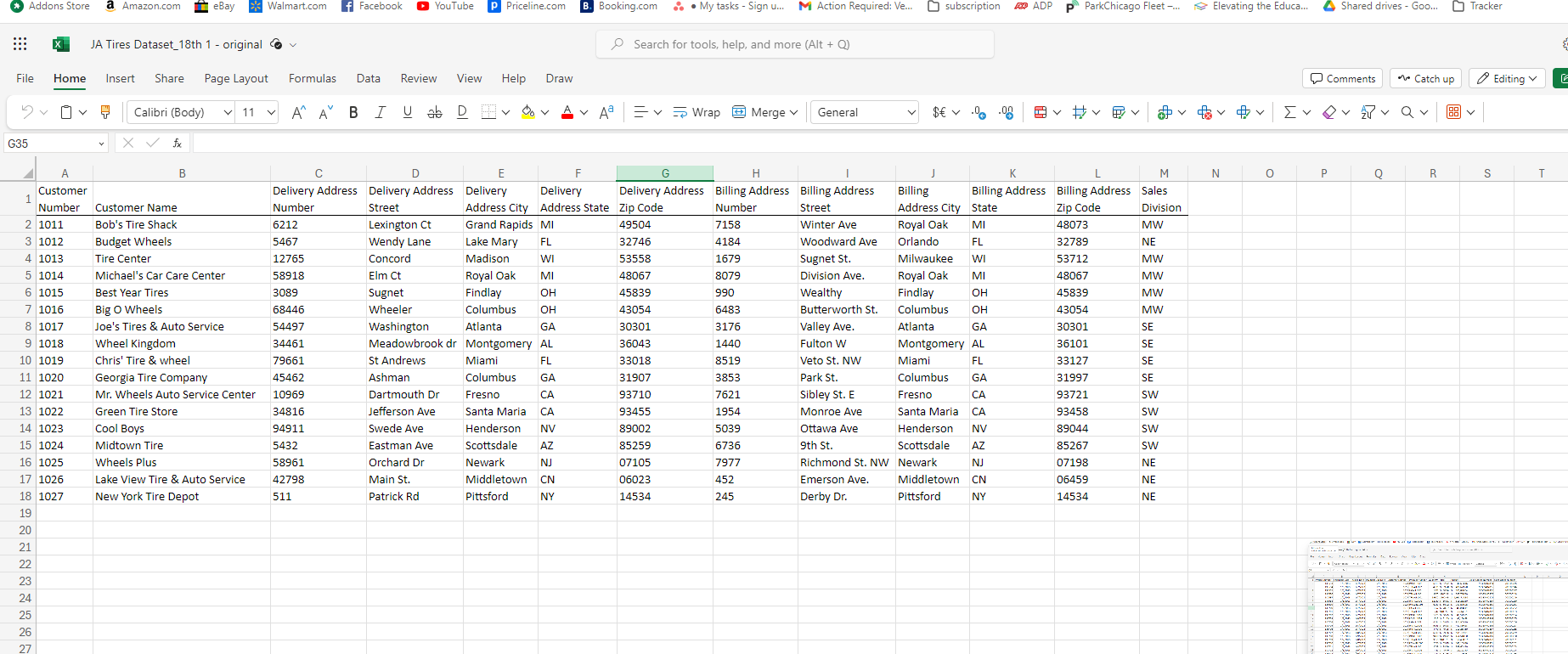 b. Calculate the difference between your