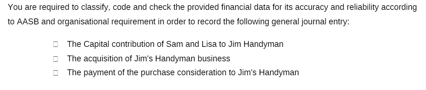 You are required to classify, code and check the