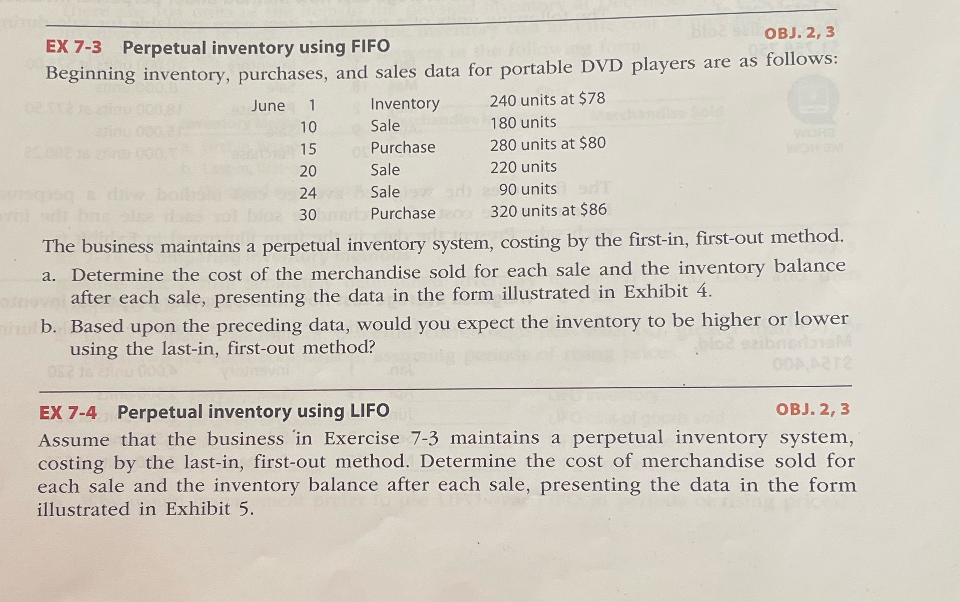 EX 7-3 Perpetual inventory using FIFO blog se