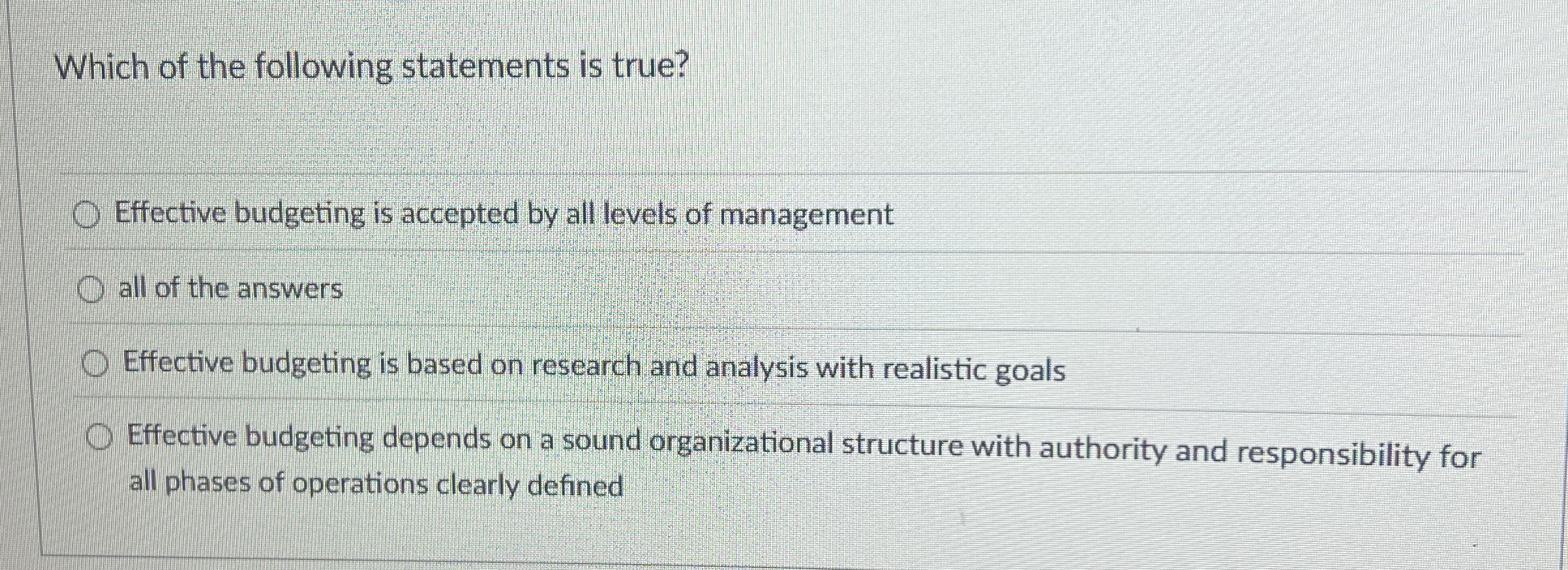 Which of the following statements is true?