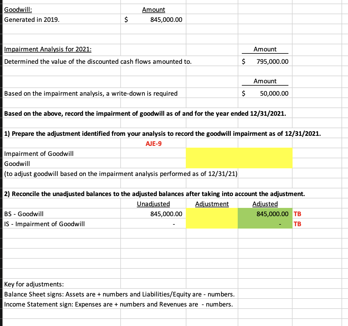 Task - Based on the information provided,