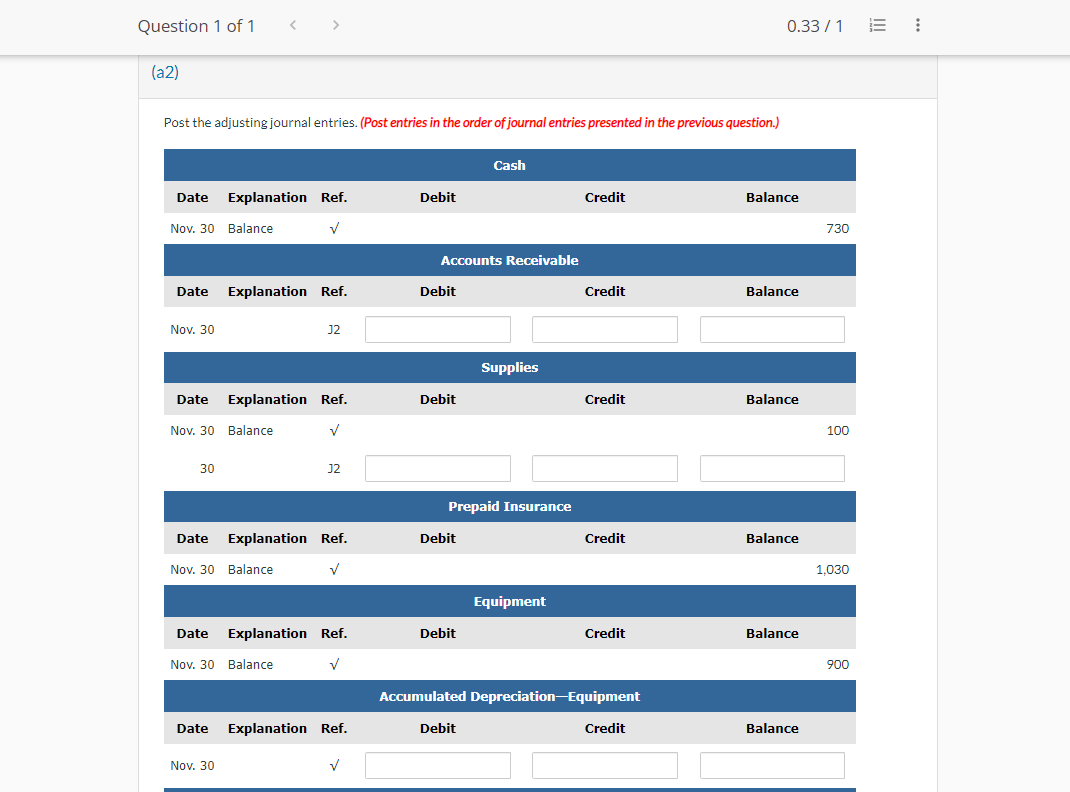 Prepare the adjusting journal entries. (List all