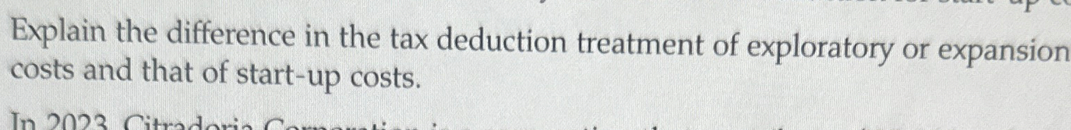 Explain the difference in the tax deduction
