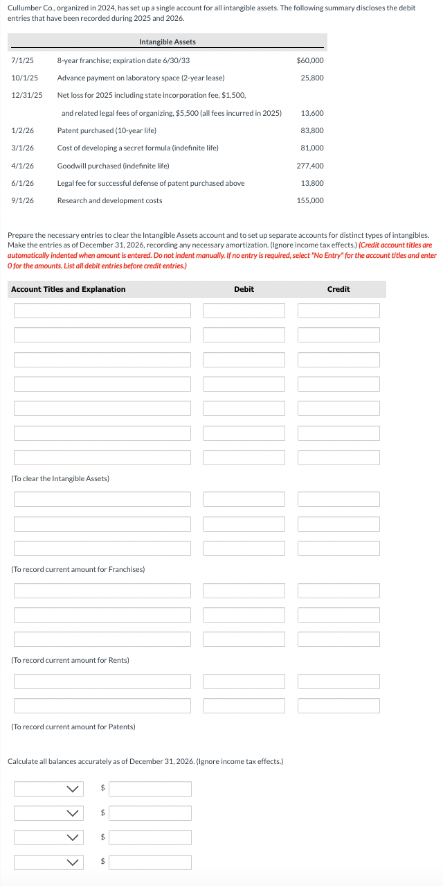 Cullumber C o , organized i n 2 0 2 4 , has set u
