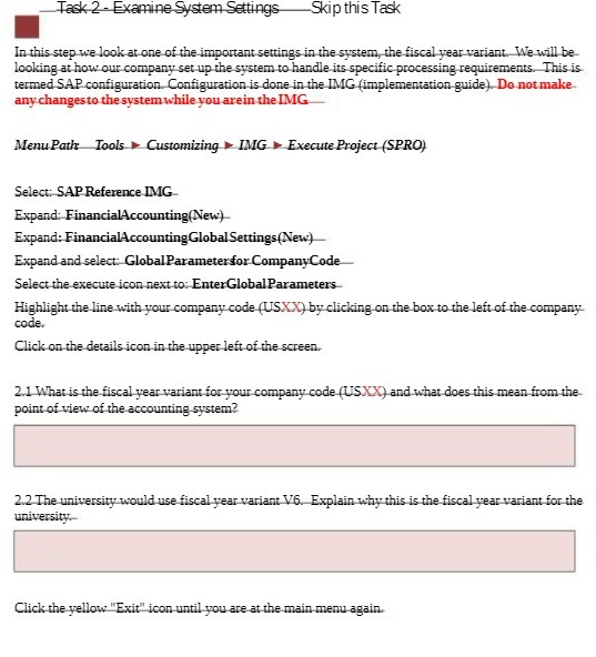 Task 2 - Examine System Settings -Skip this Task
