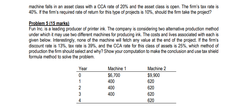 Problem 1 (20 marks) Below you are given the