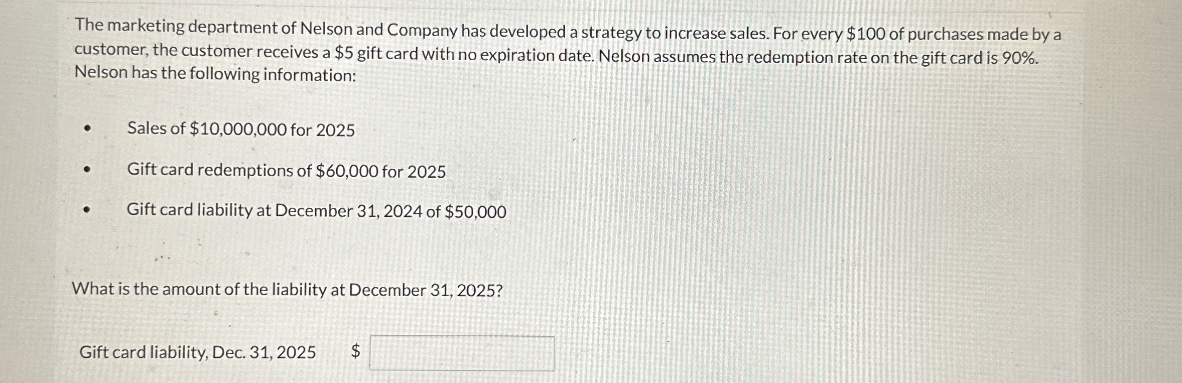 The marketing department of Nelson and Company