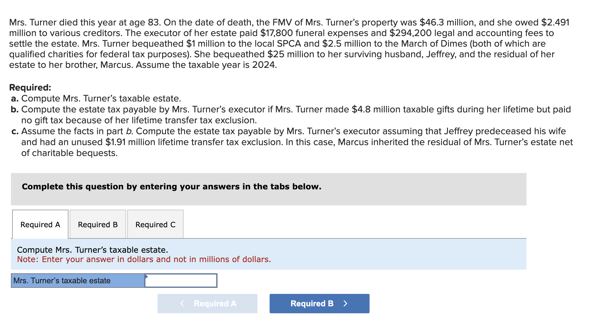 Mrs . Turner died this year at age 8 3 . On the