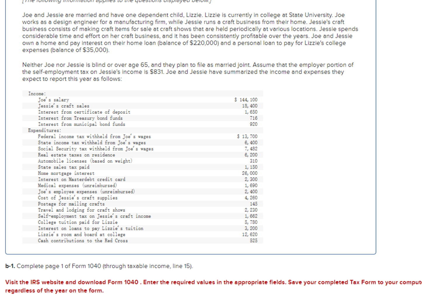Required information [The following information