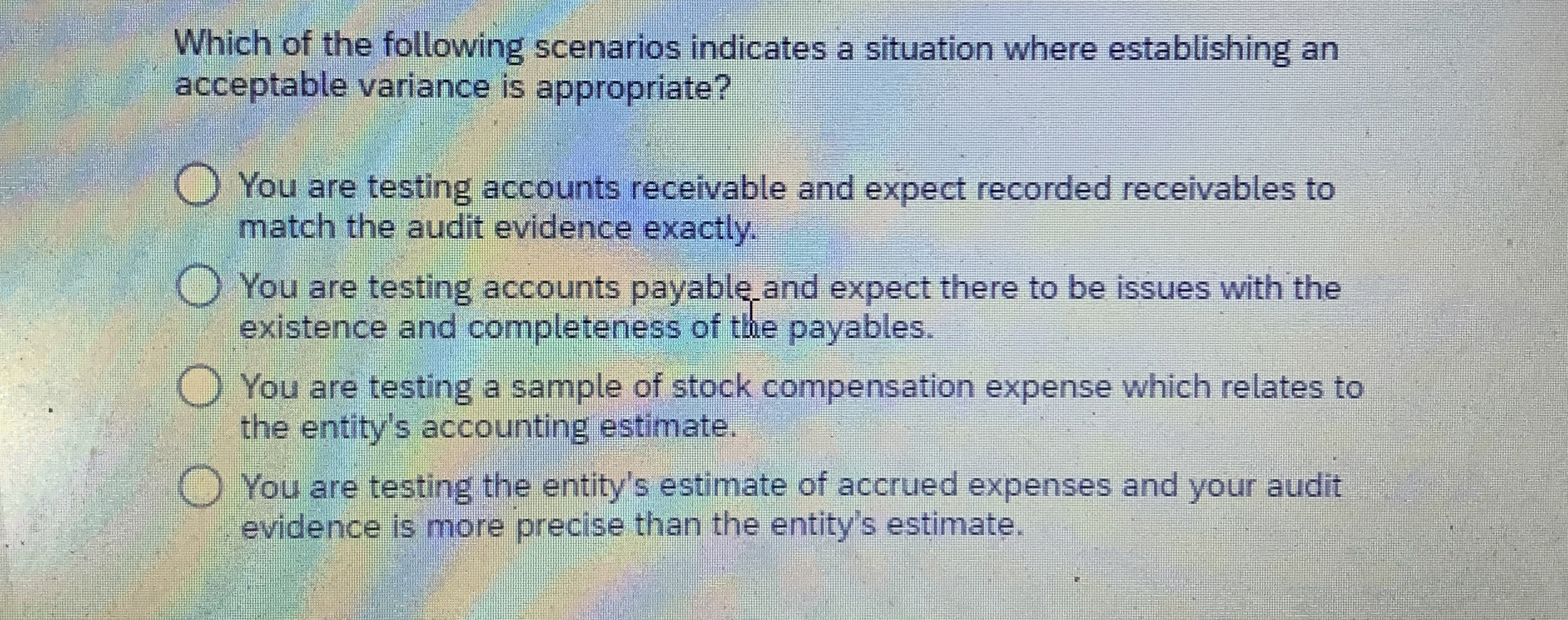 Which of the following scenarios indicates a