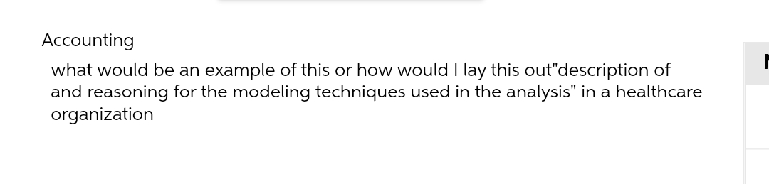 Accounting what would be an example of this or