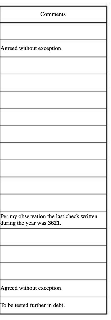 Comments Agreed without exception. Per my