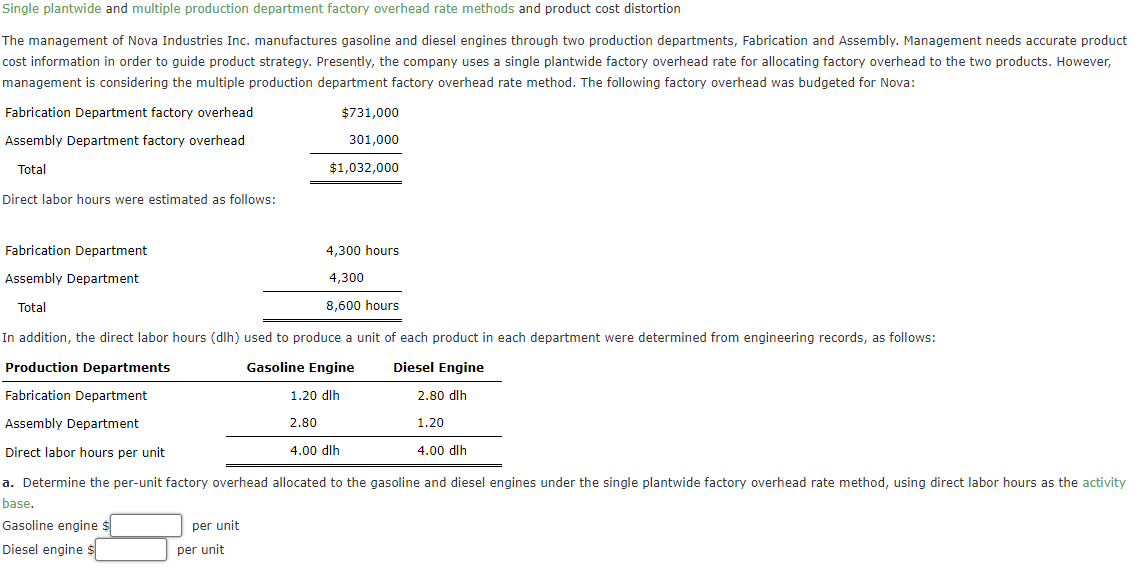 Single plantwide and multiple production