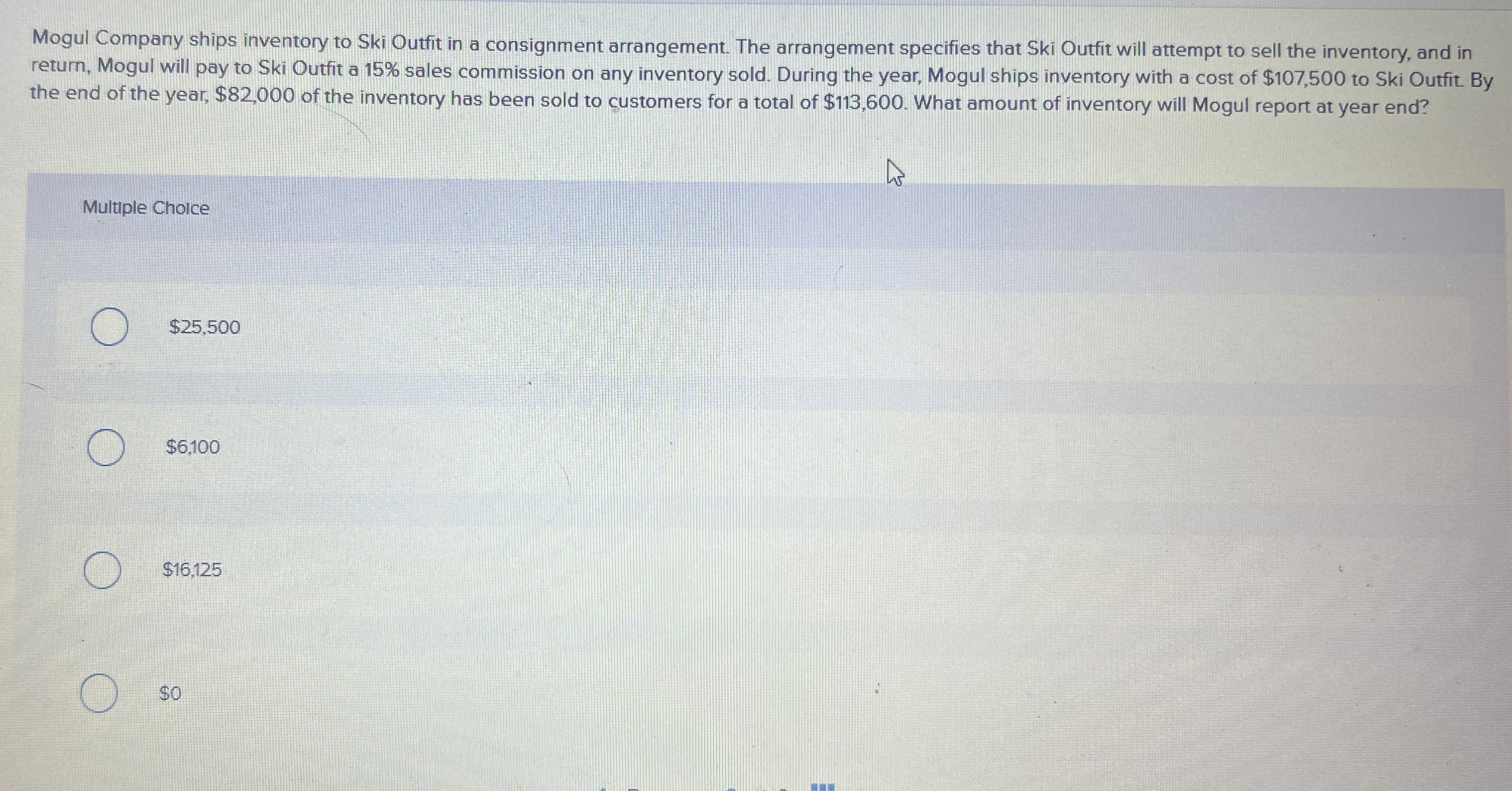 Mogul Company ships inventory to Ski Outfit in a