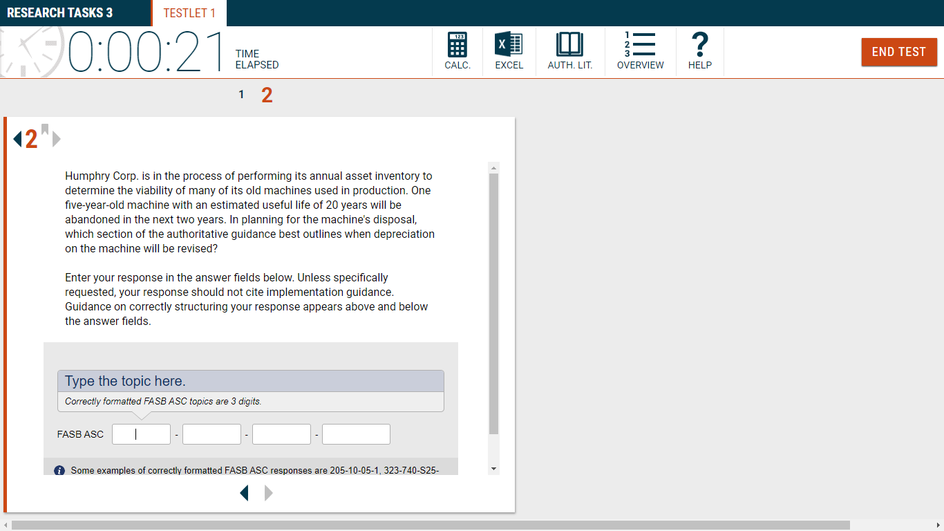 RESEARCH TASKS 3 TESTLET 1 0:00:21 123 X TIME ?