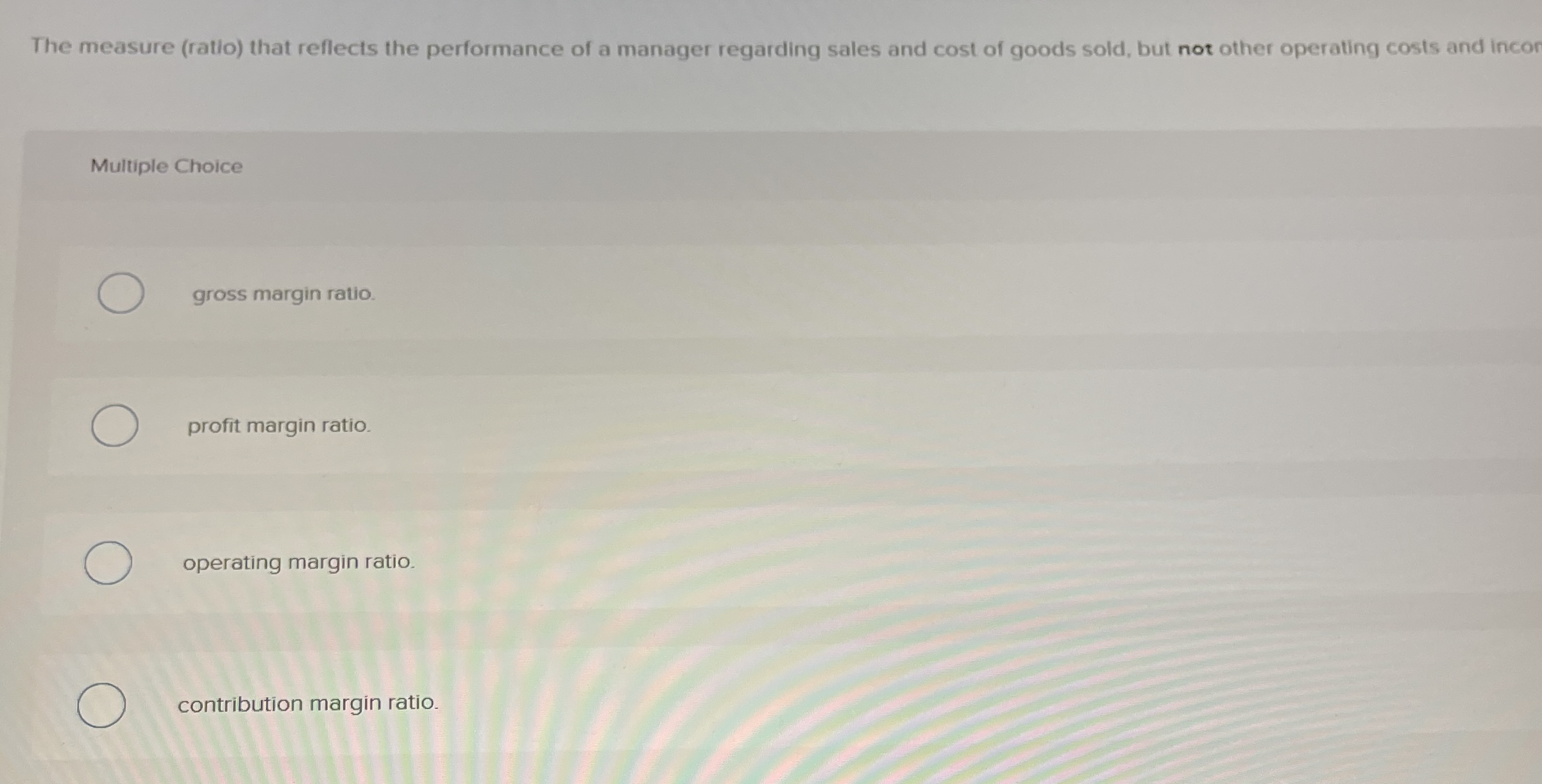 The measure ( ratio ) that reflects the