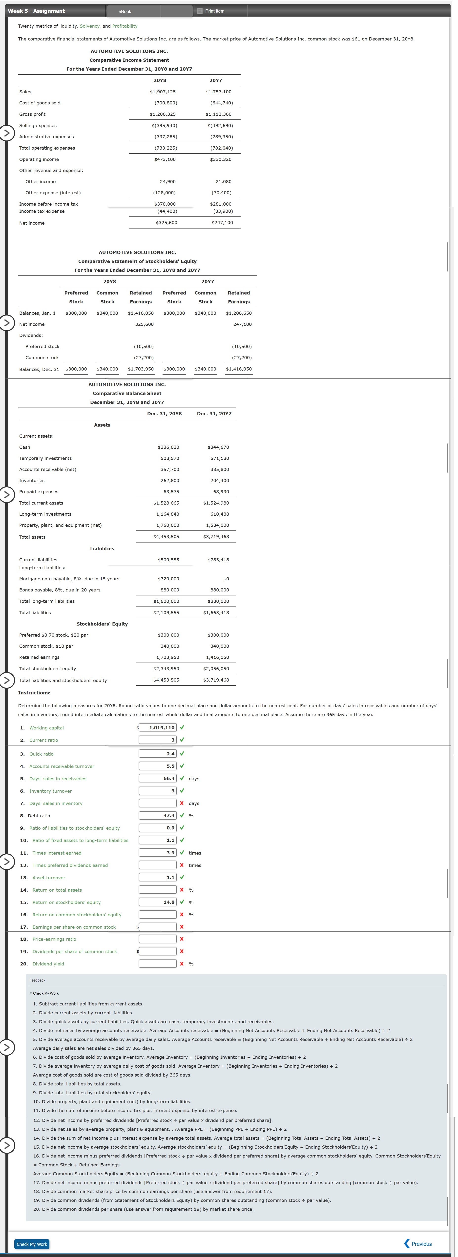 Need help with red x's. Week 5 - Assignment eBook