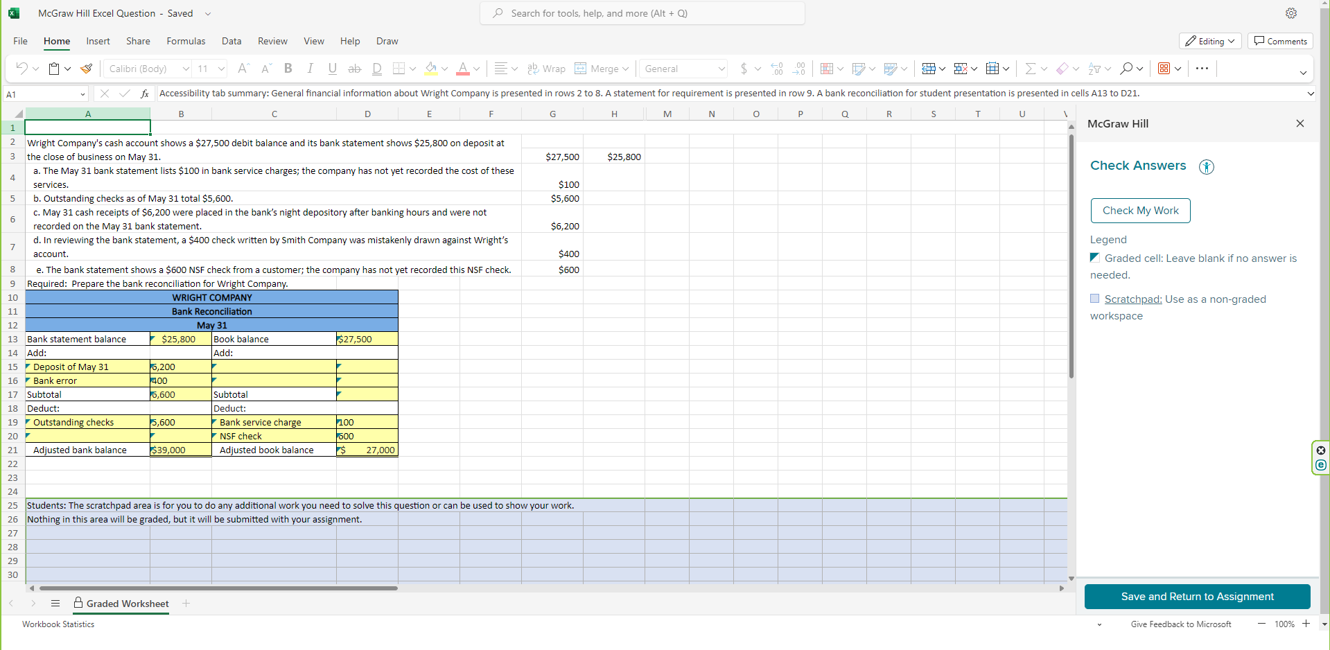 @ McGraw Hill Excel Question - Saved - Search for