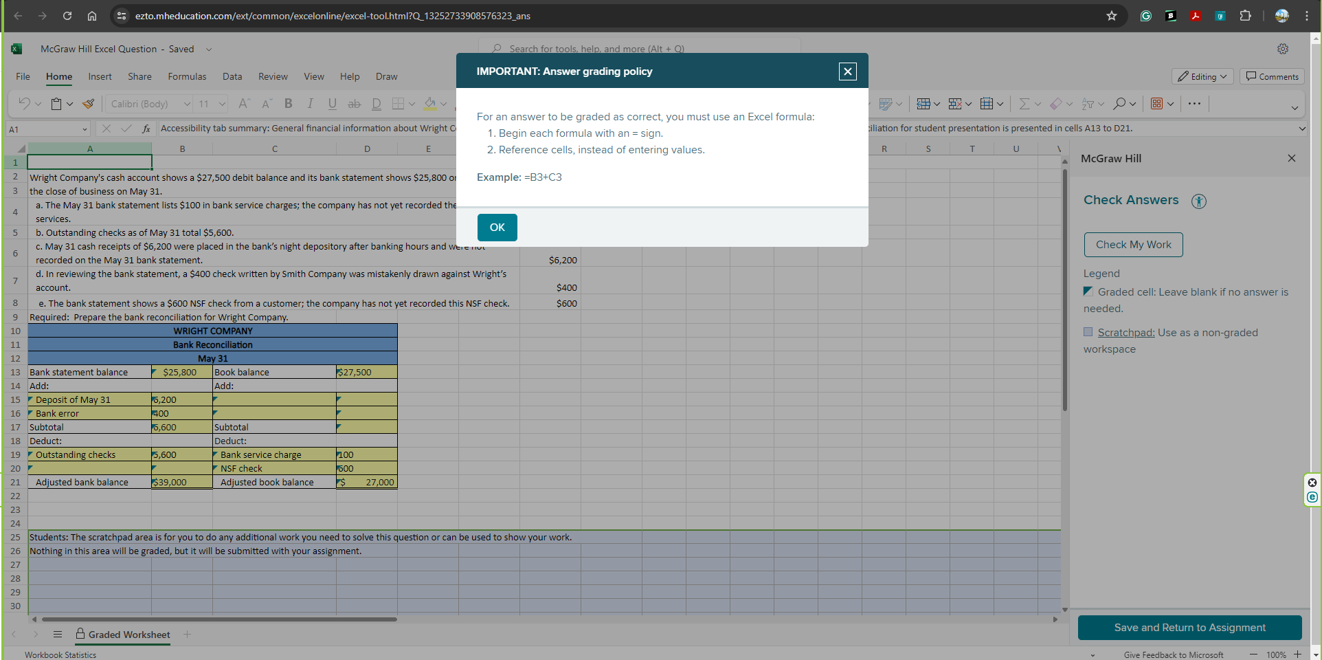 @ McGraw Hill Excel Question - Saved - Search for