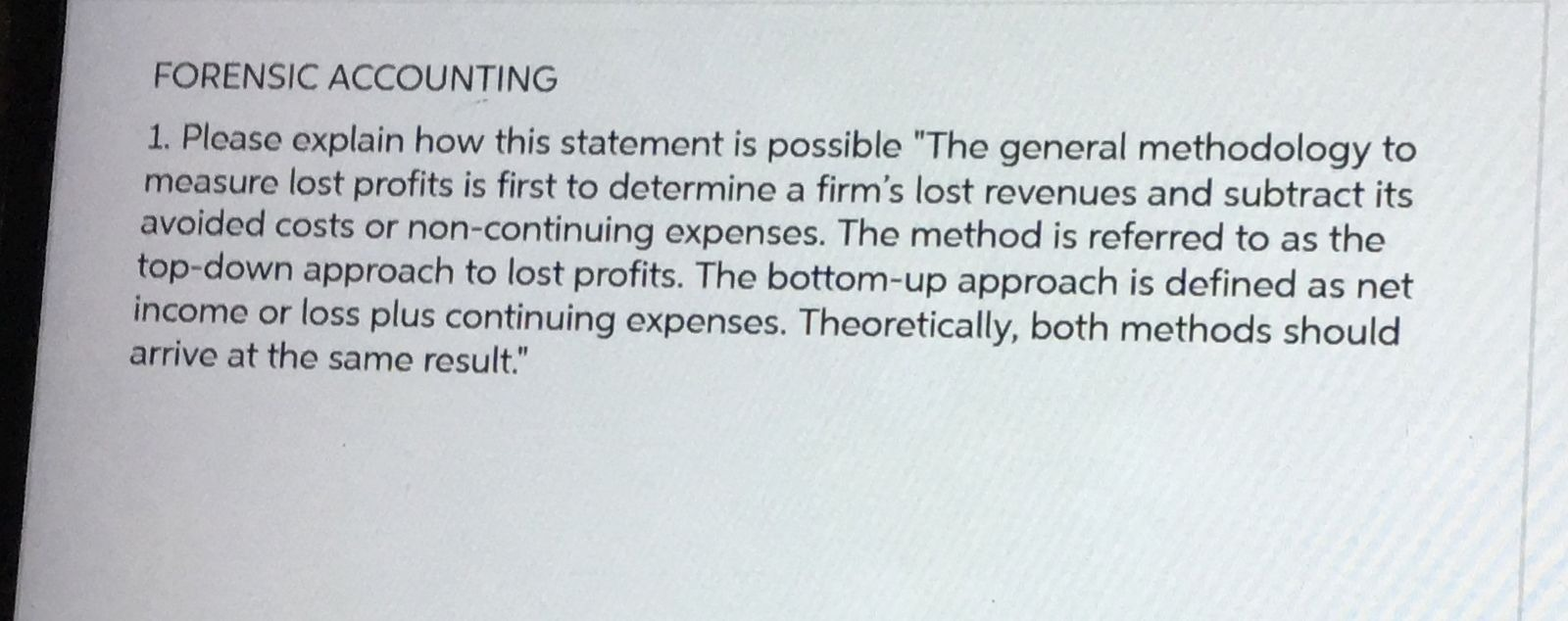 iACCGUNTING \"plain how this statement is