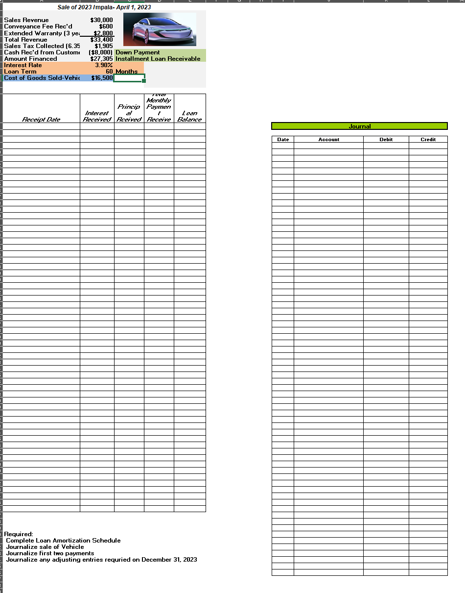 Sale of 2 0 2 3 Impala - April 1 , 2 0 2 3 Sales