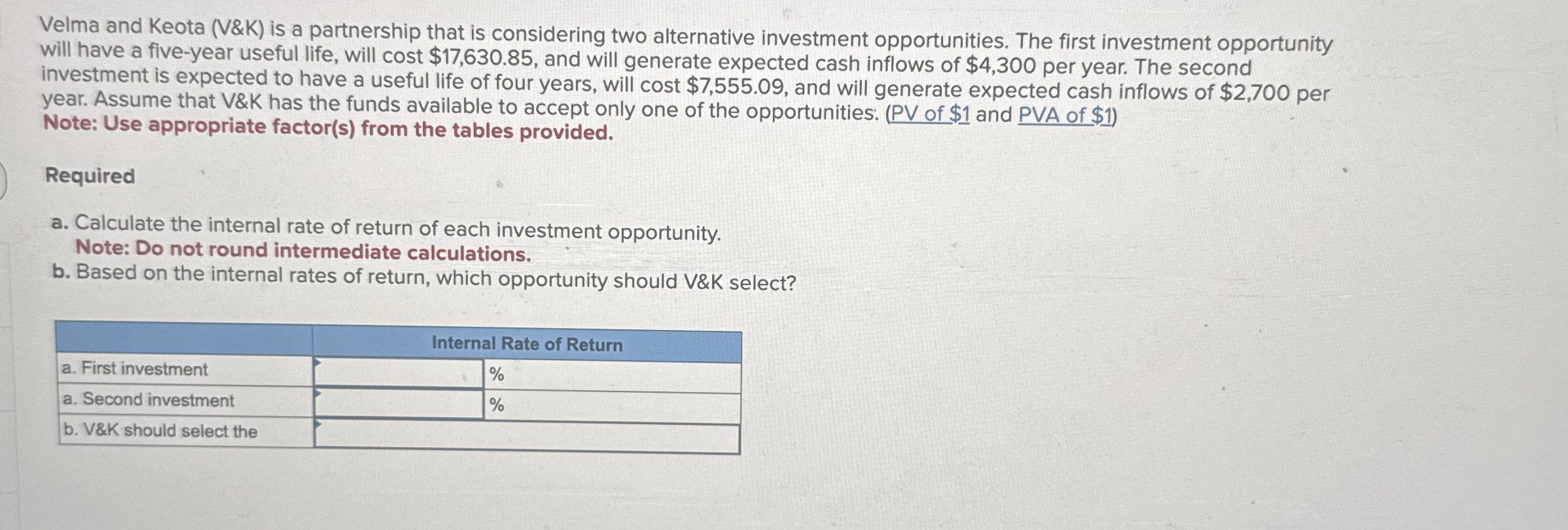 Velma and Keota ( V&K ) is a partnership that is