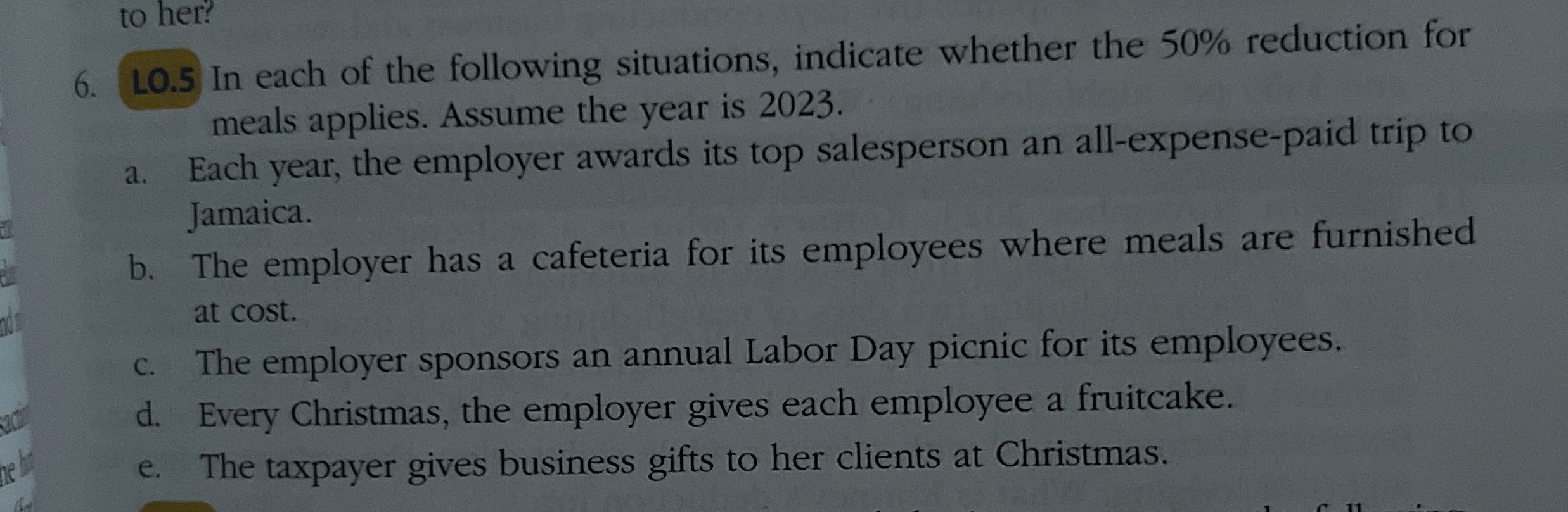 to her? 6 . L 0 . 5 In each of the following