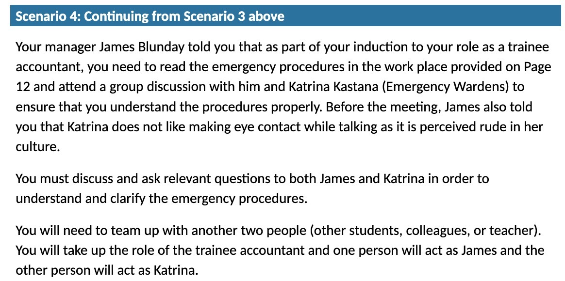 Scenario 4: Continuing from Scenario 3 above Your