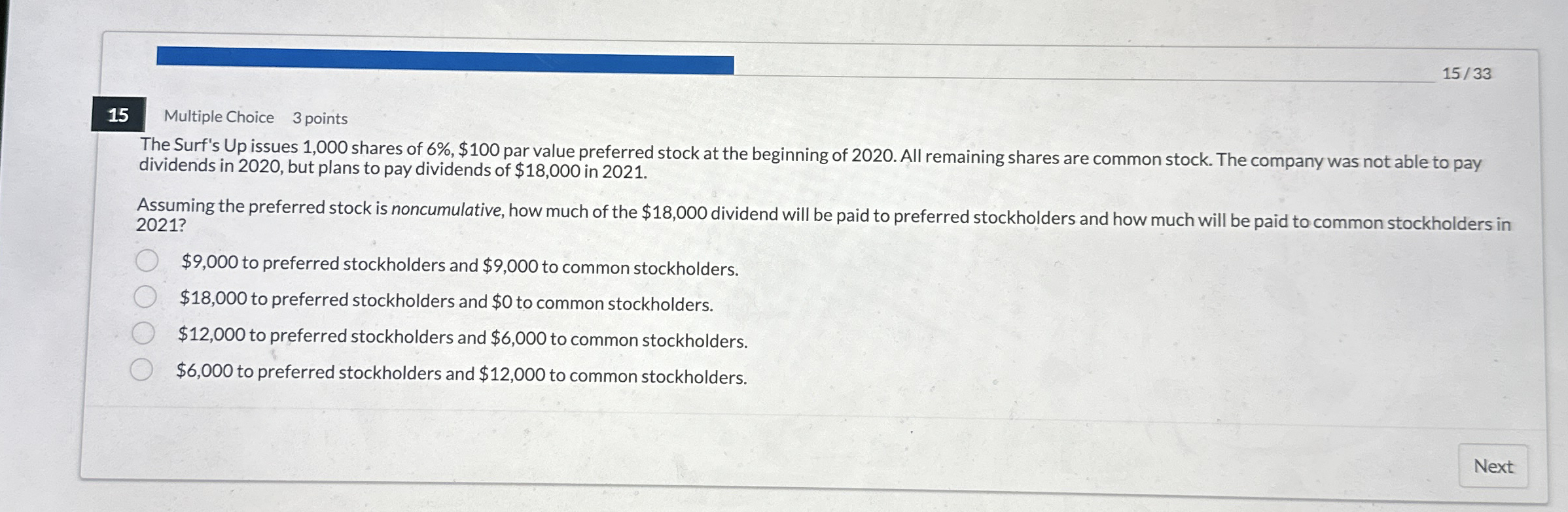 1 5 Multiple Choice 3 points The Surf's Up issues
