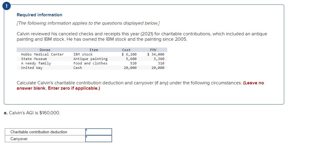 Required information [The following information
