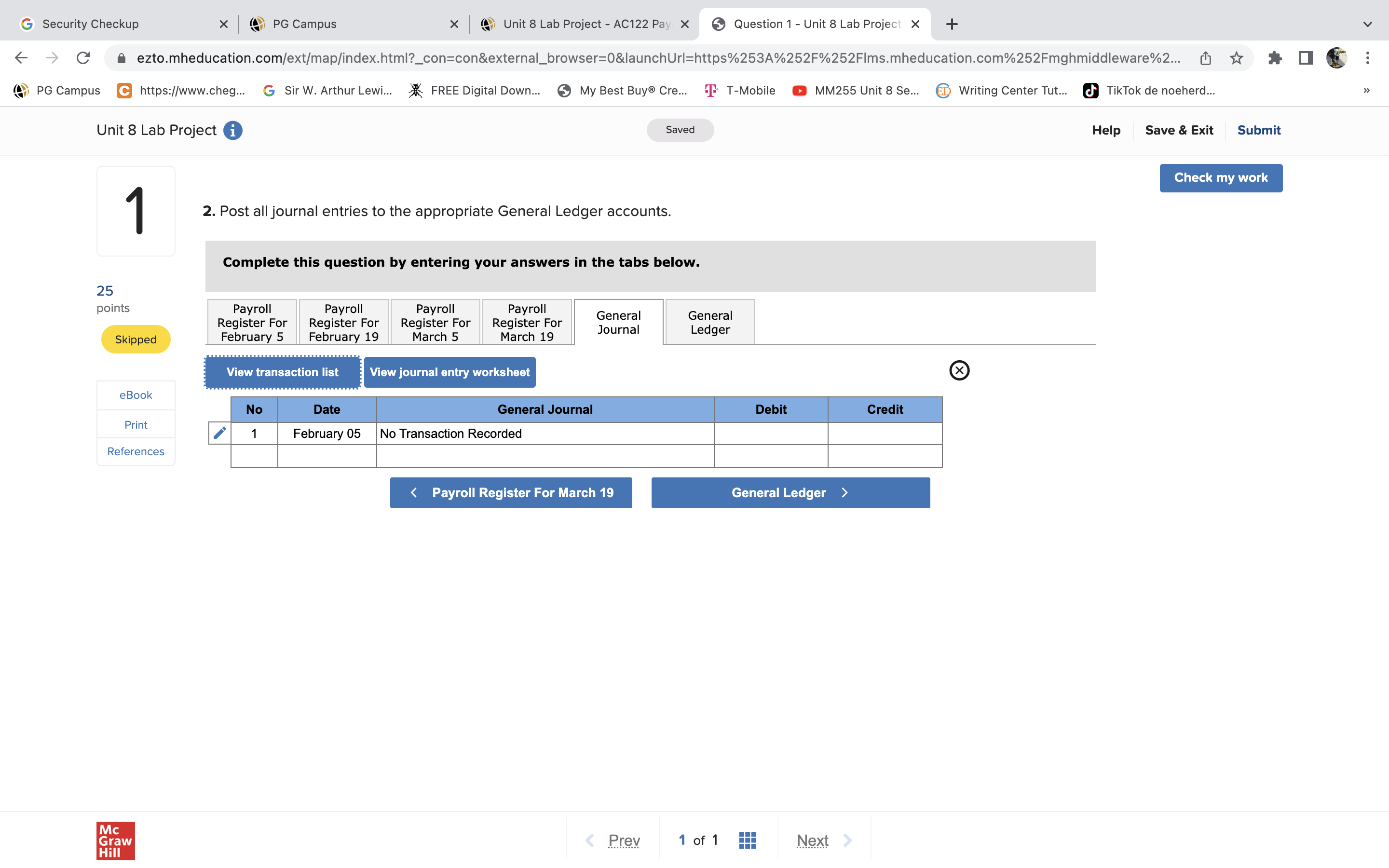 G Security Checkup X PG Campus x Unit 8 Lab