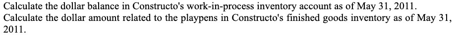 Calculate the dollar balance in Constructo's