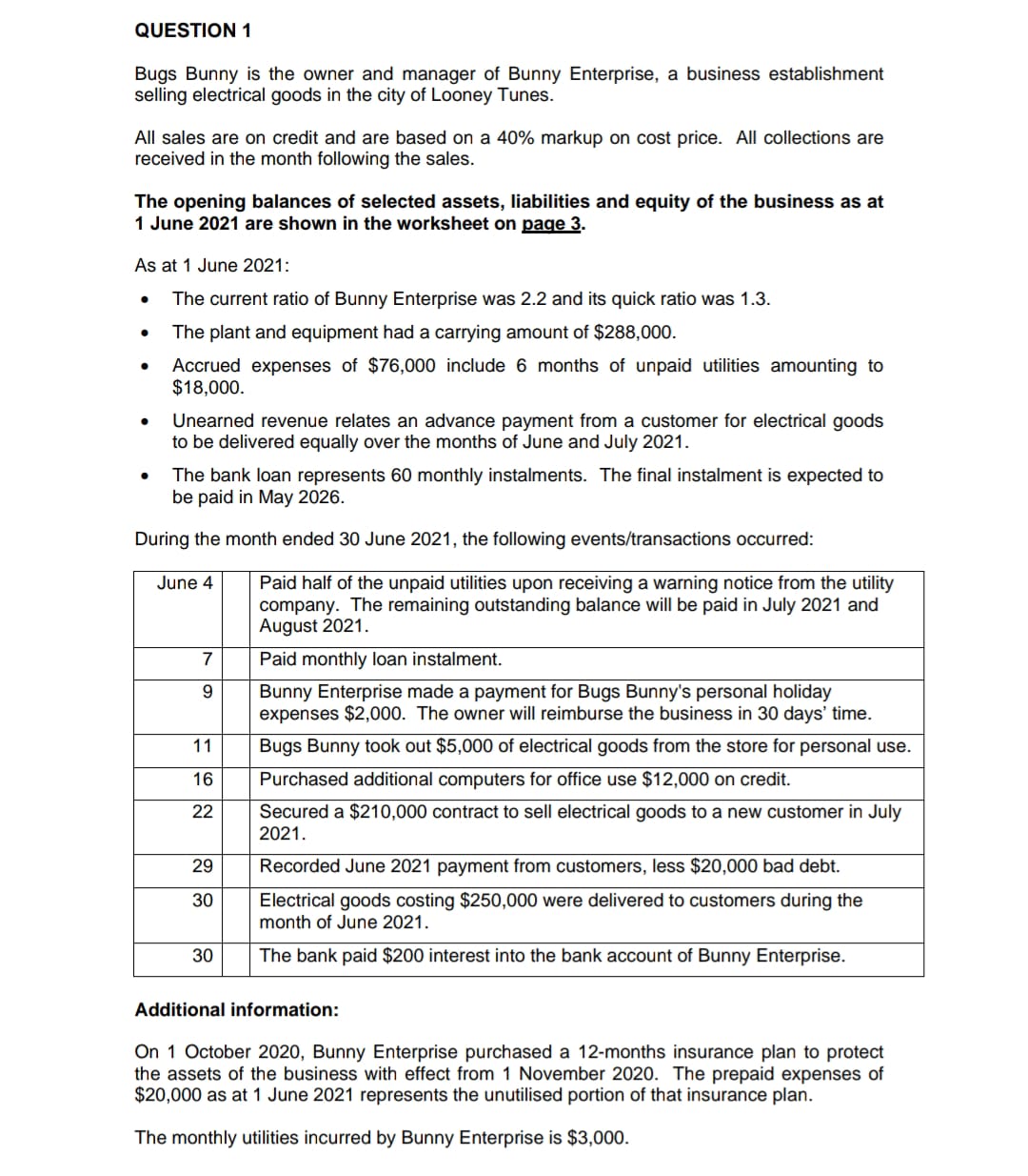 Pls help me to solve this question, TQ QUESTION 1