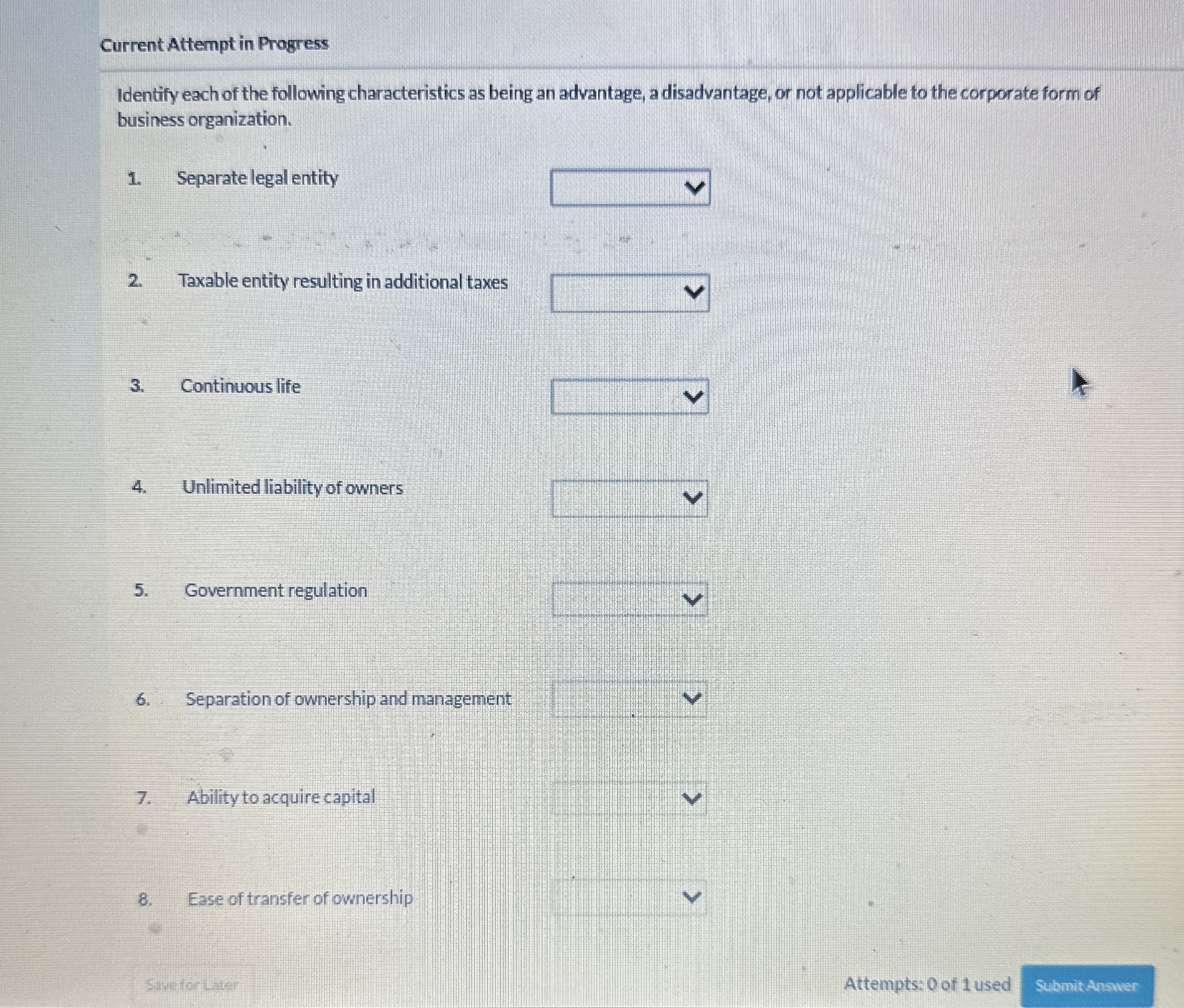 Current Attempt in Pragress Identify each of the