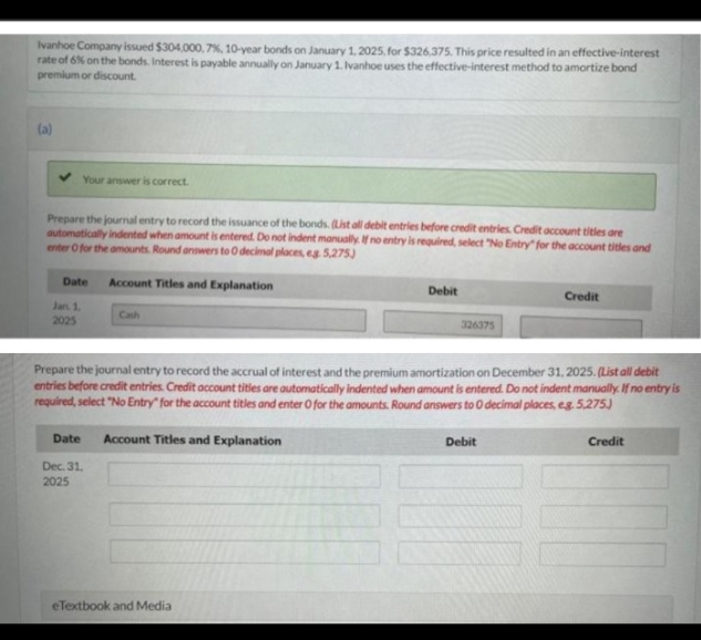 please answer both the entry with detail working