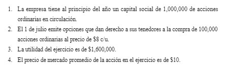 1. La empresa tiene al principio del ano un