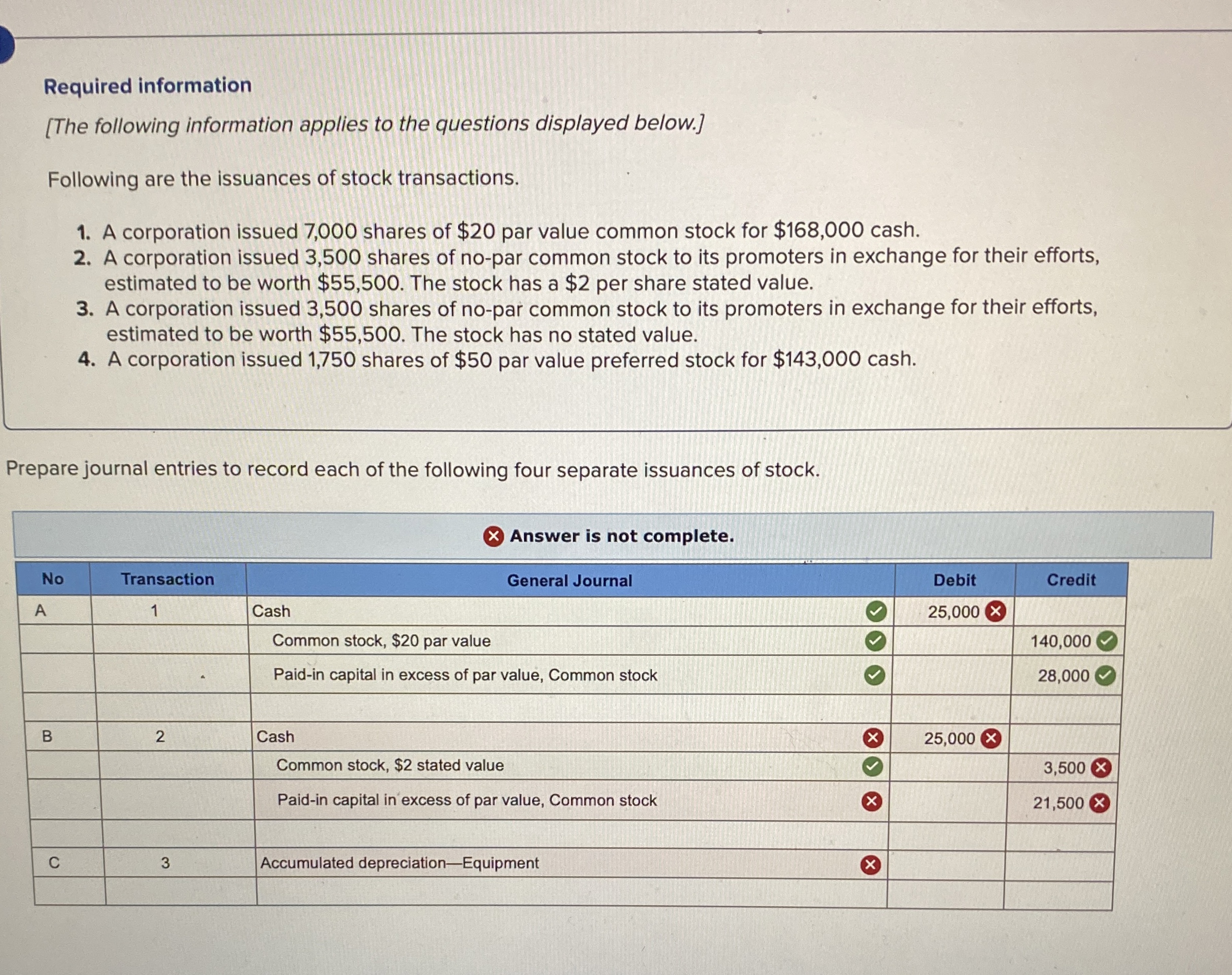 Required information [ The following information