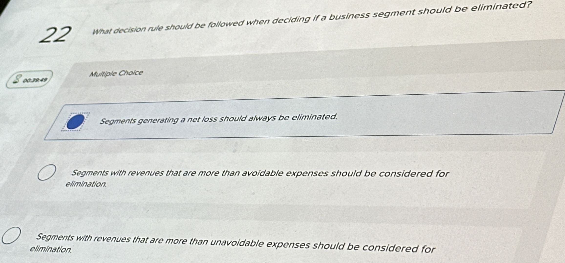 2 2 What decision rule should be followed when