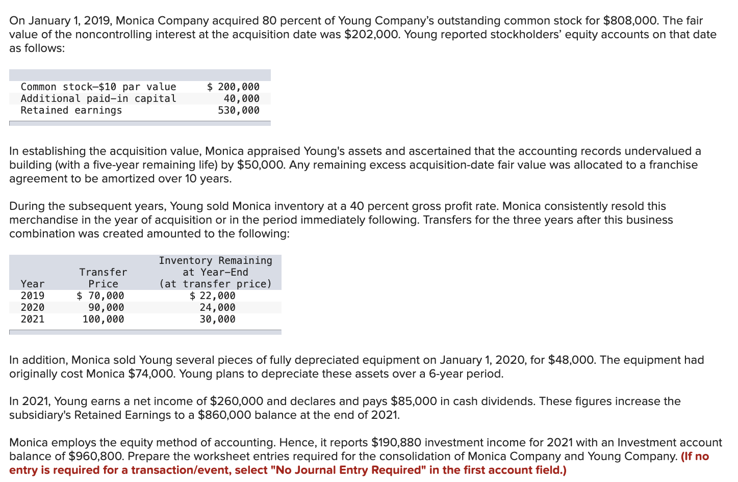 On January 1 , 2 0 1 9 , Monica Company acquired