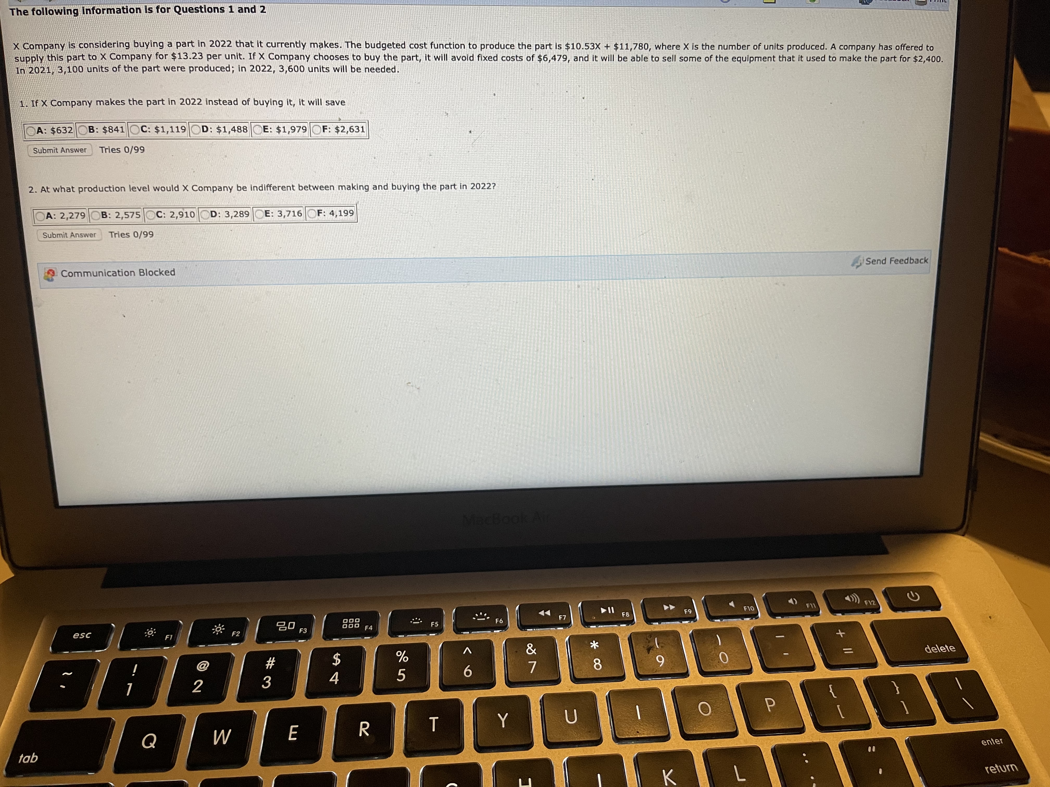 I need help The following information is for