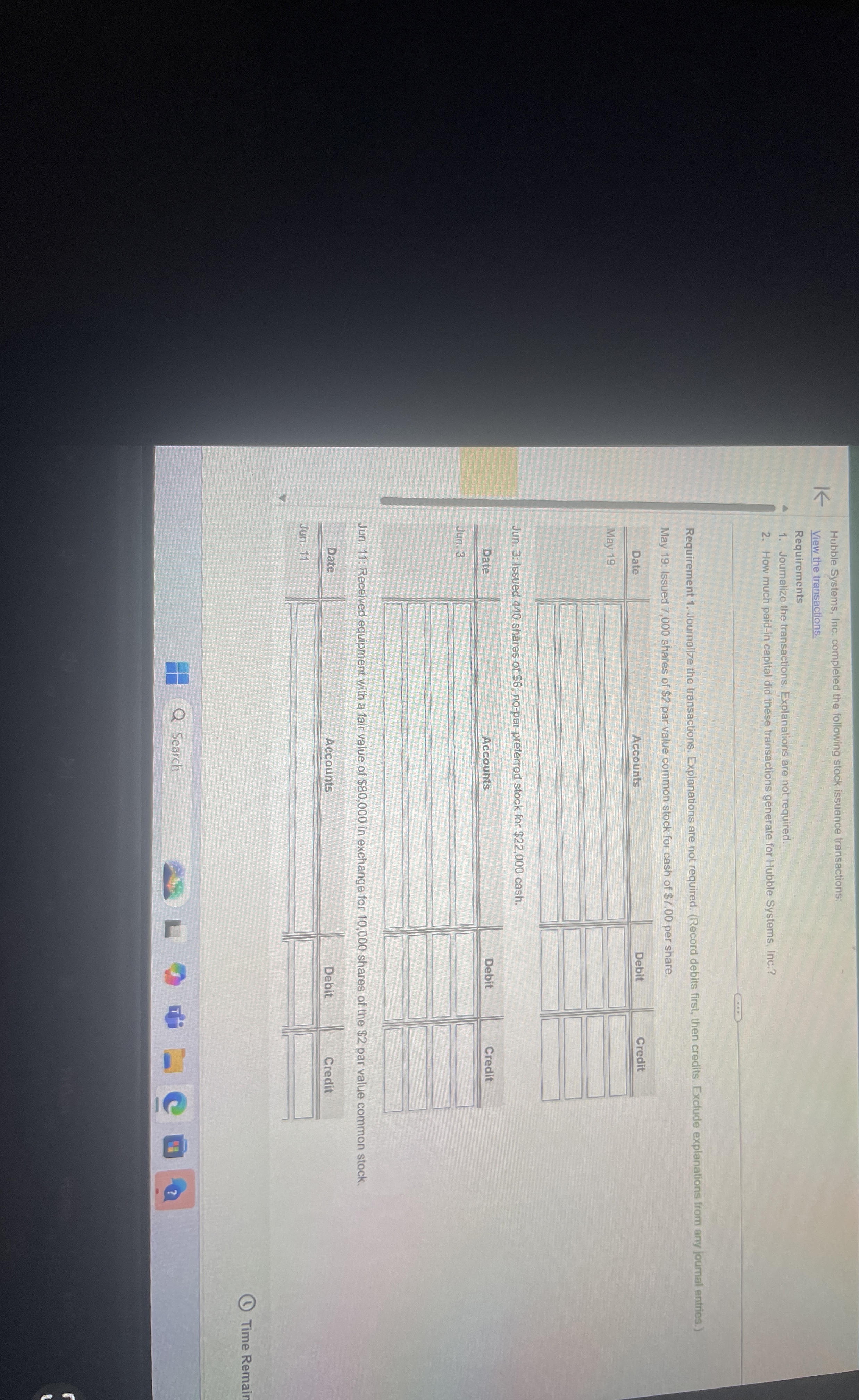 Hubble Systems, Inc. completed the following