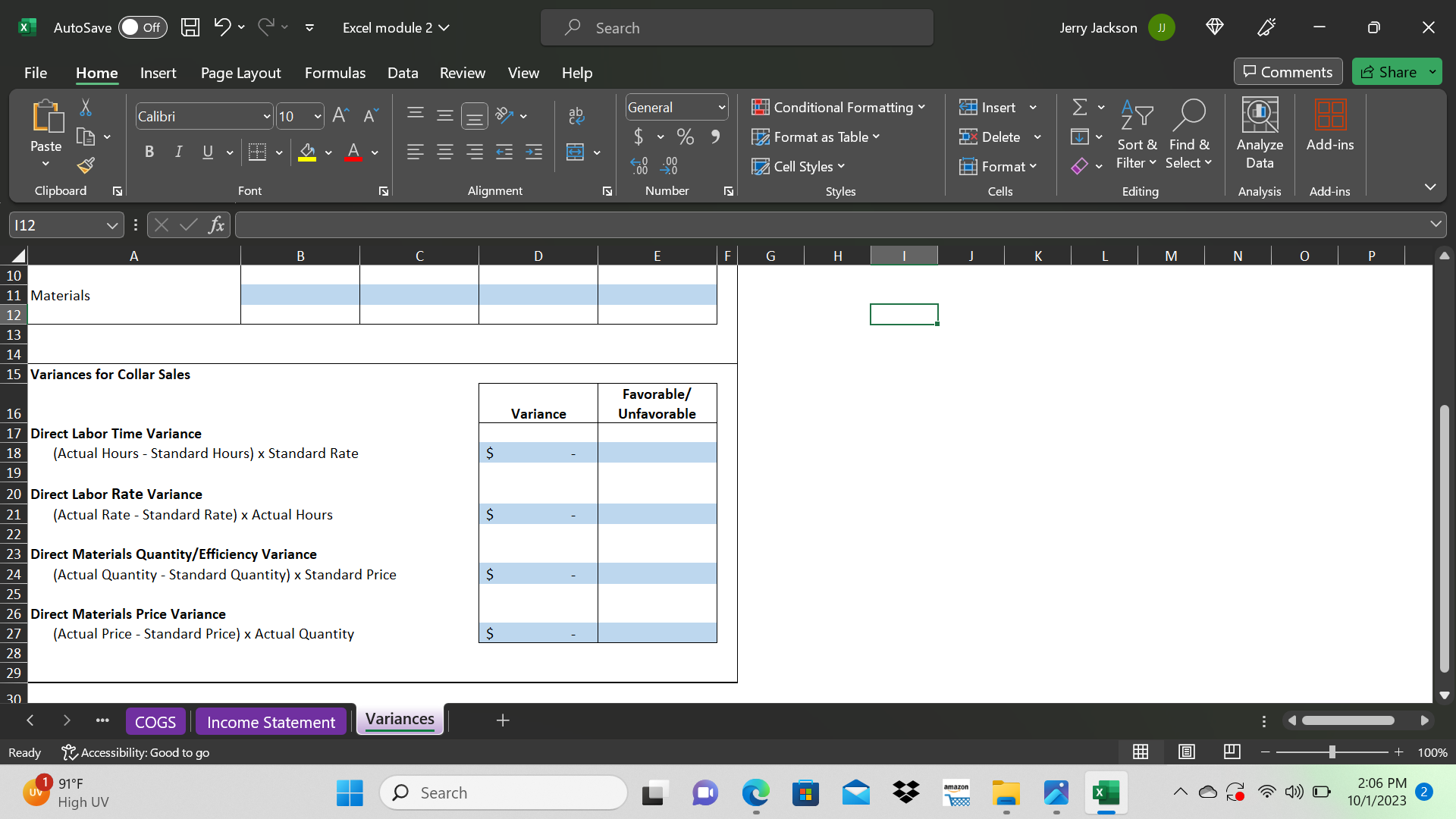 X Excel module 2 v Search Jerry Jackson X