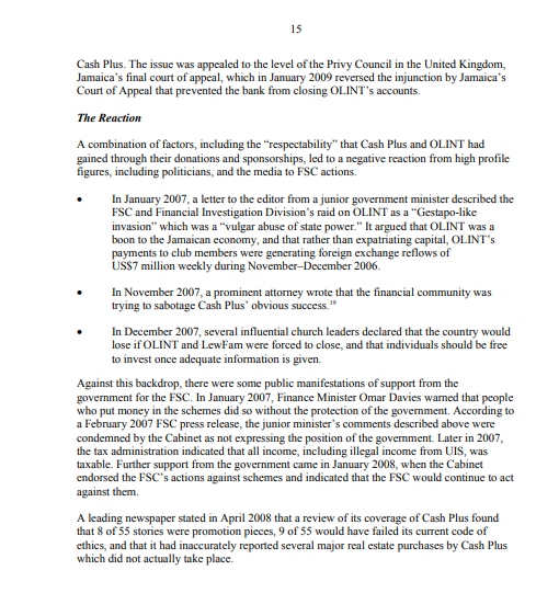 Based on the Jamaica case study below, define the