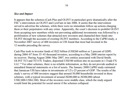 Based on the Jamaica case study below, define the