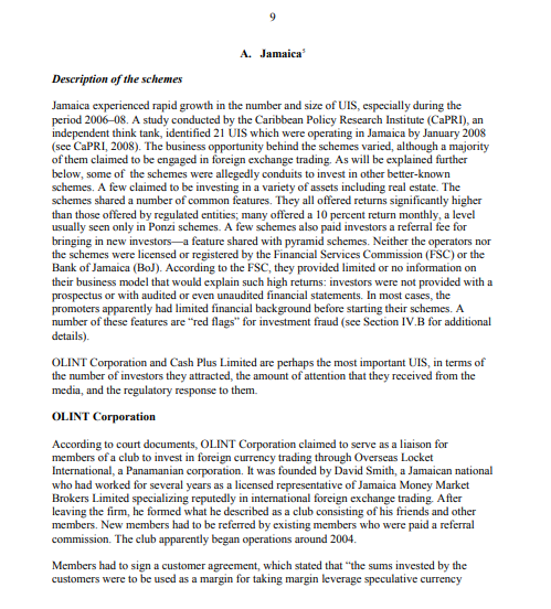 Based on the Jamaica case study below, define the