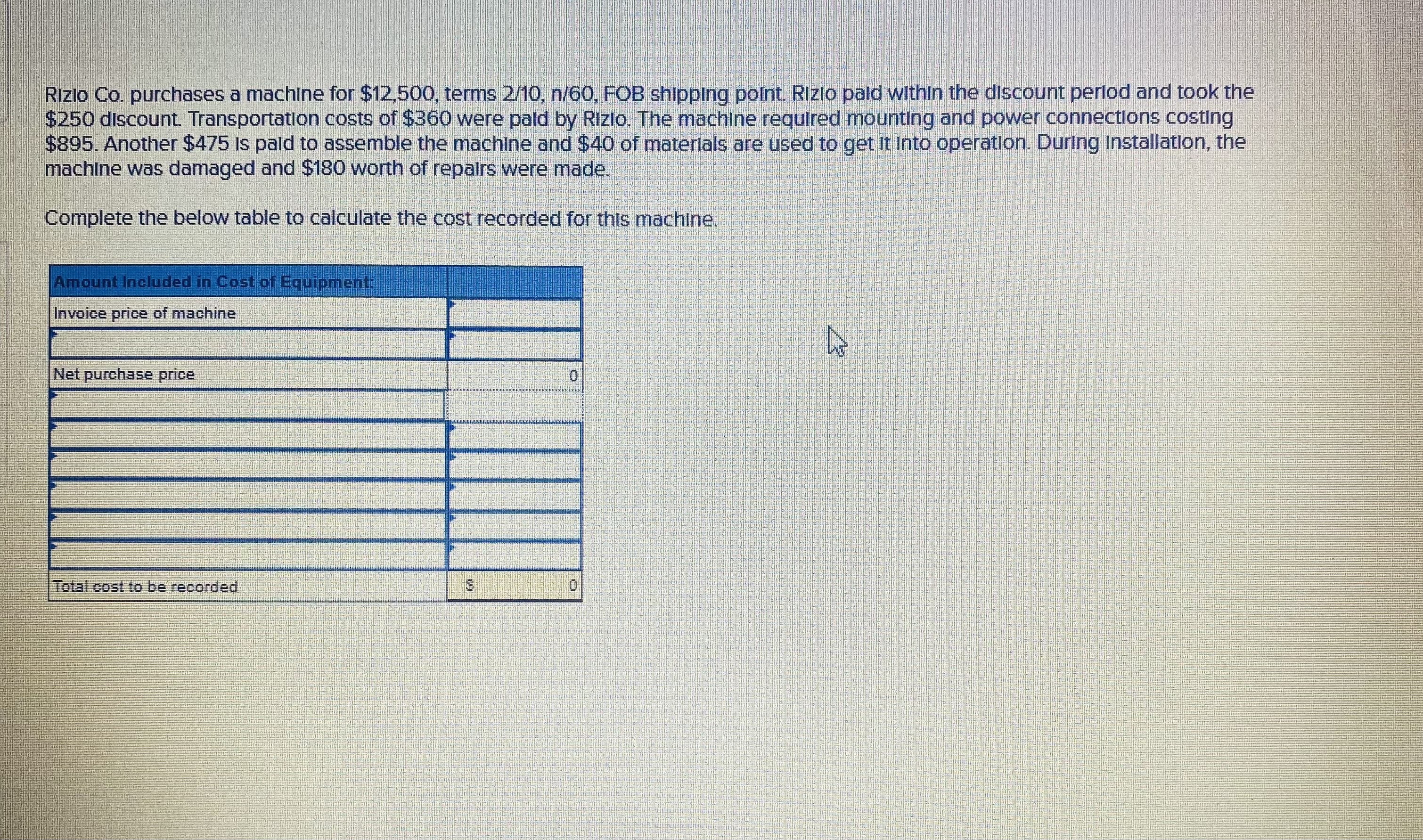 Chapter 8: Please provide tables with the right