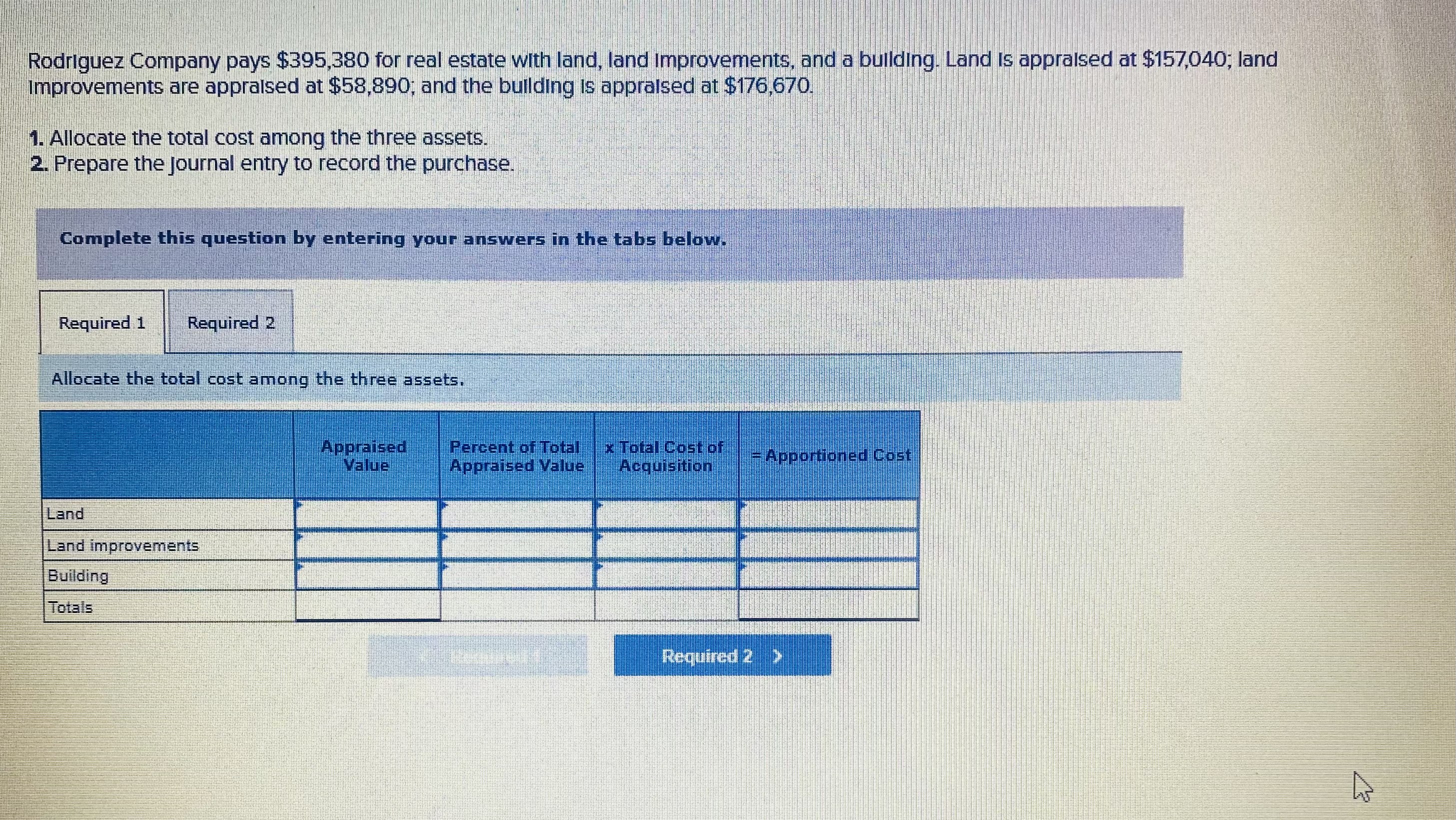 Chapter 8: Please provide tables with the right