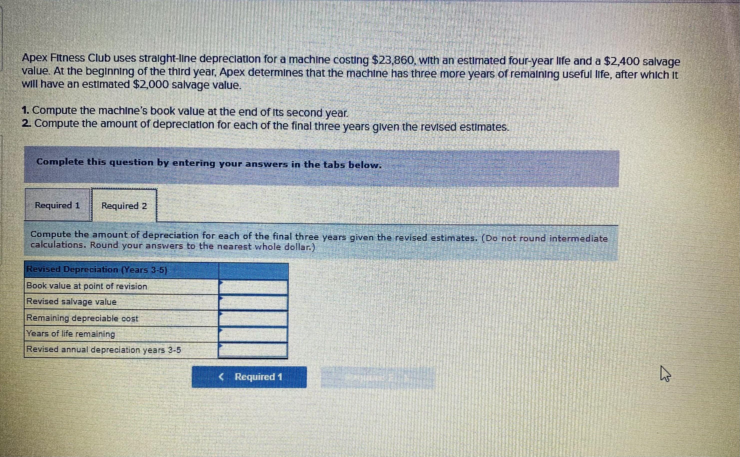 Chapter 8: Please provide tables with the right
